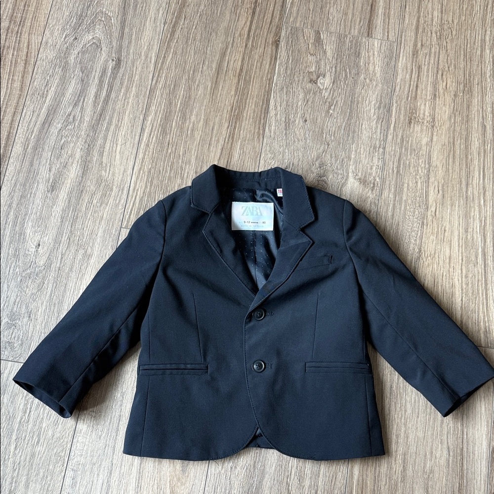 Zara 9-12M Kids Black Blazer